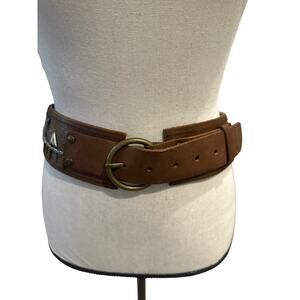 Womens Abercrombie & Fitch Brown Genuine Leather Decorative Belt. Size S/XS